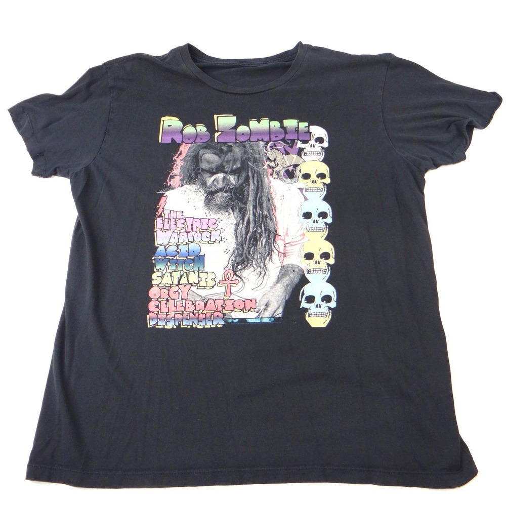 Rob‎ Zombie Graphic T Shirt Black Short Sleeve Mens Size XL
